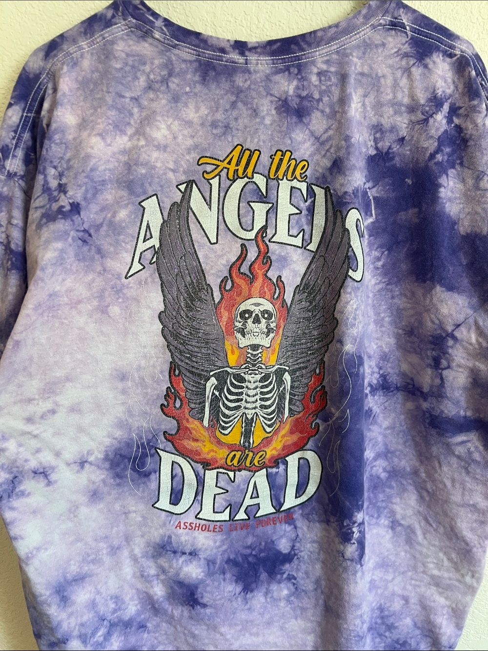 Assholes Live Forever All The Angels Are Dead Tie-dye Tee - Picture 4 of 4